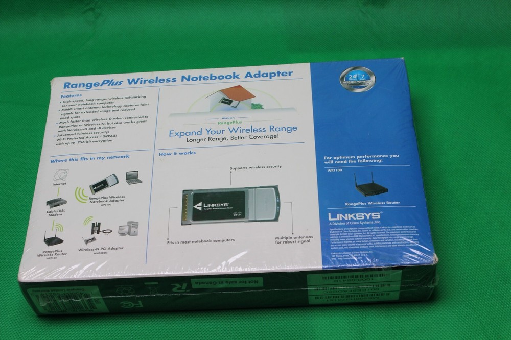 NEW Range Plus Wireless Notebook Adapter Expands Wireless Range MIMO Sealed