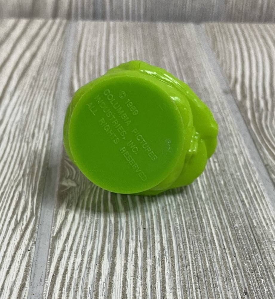 1989 Topps Slimer Ghostbusters Candy Container 2.5" Green VTG Empty