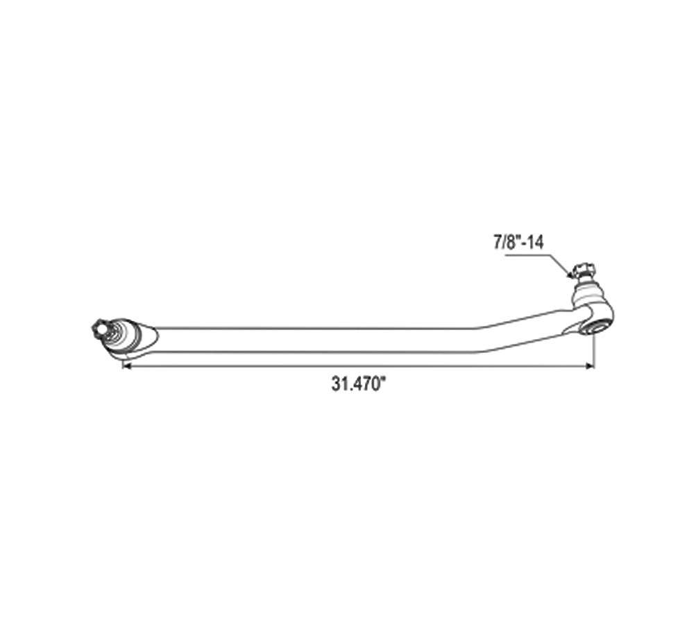 Drag Link Assembly 31.47" C to C for Freightliner 1412479000 1417273000 346-521