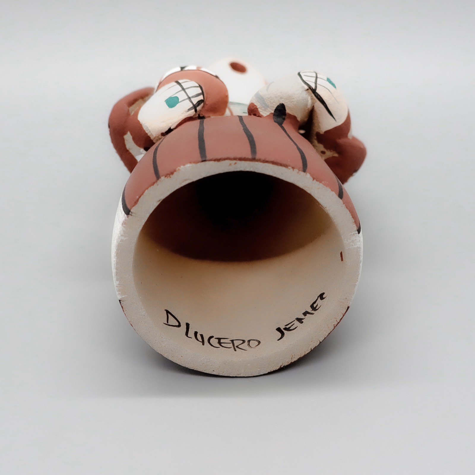 JEMEZ PUEBLO-HAND MADE CLAY STORYTELLER by DIANE LUCERO-NATIVE AMERICAN
