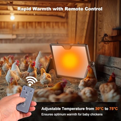 Chicken Coop Heater, 180W Chick Brooder Heating Plate, 17"x13" Double-Sided