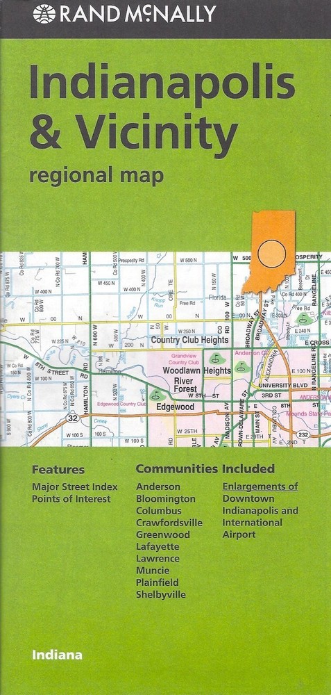 Indianapolis & Vicinity Regional Map, Rand McNally