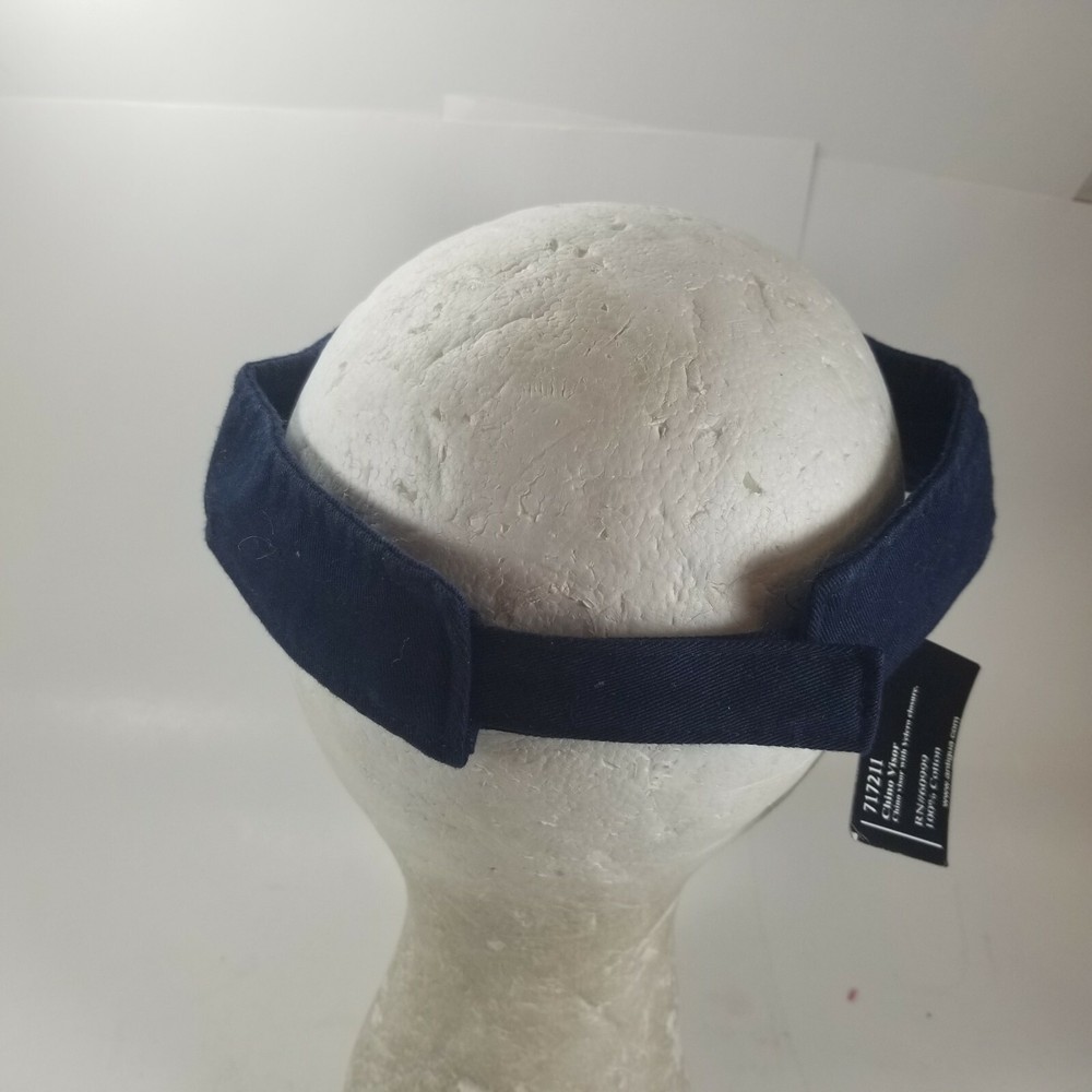 Anitigua Visor Dark Blue Golf Hat Cap Adjustable Strap Strapback Cotton