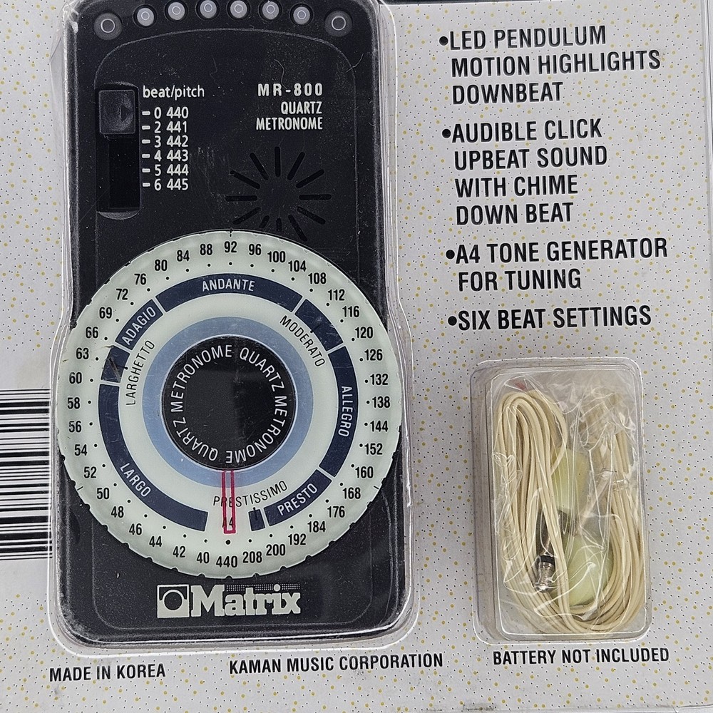 Matrix MR-800 Quartz Metronome w/ LED Pendulum Simulation & Down Beat Accent