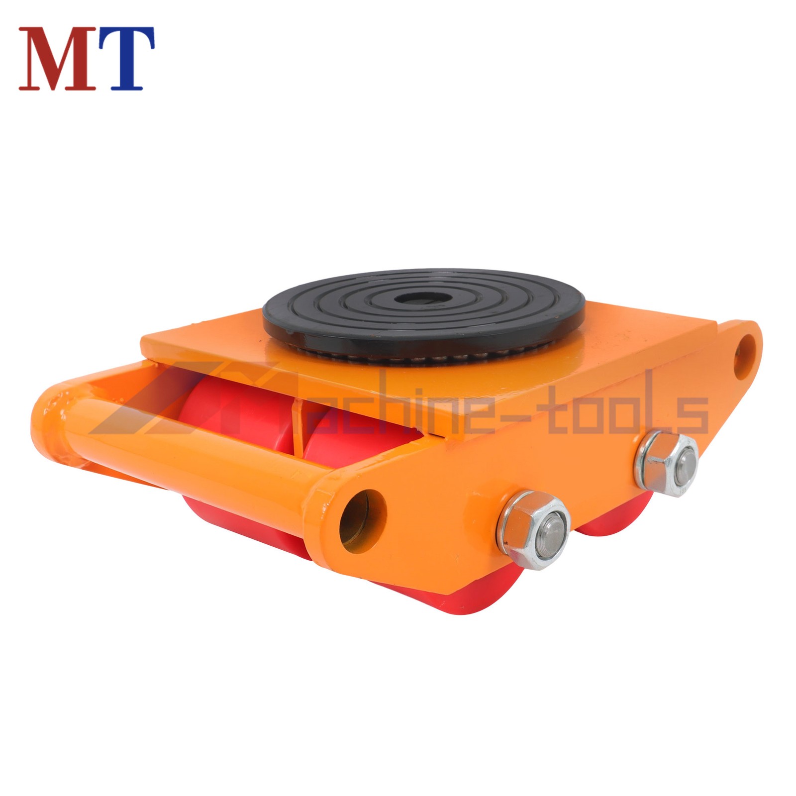 4 Pcs Heavy Duty Machinery Skates Dolly With Handle 6T/13200Lbs 360° Rotation