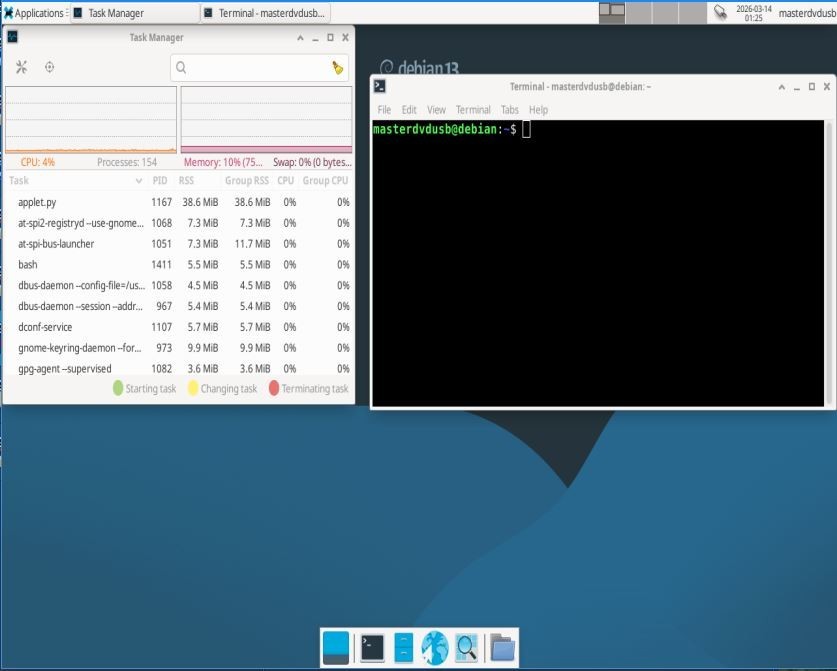 Debian 13 Bootable Live USB Installer UEFI/Legacy PC - SERVER - INTEL MAC