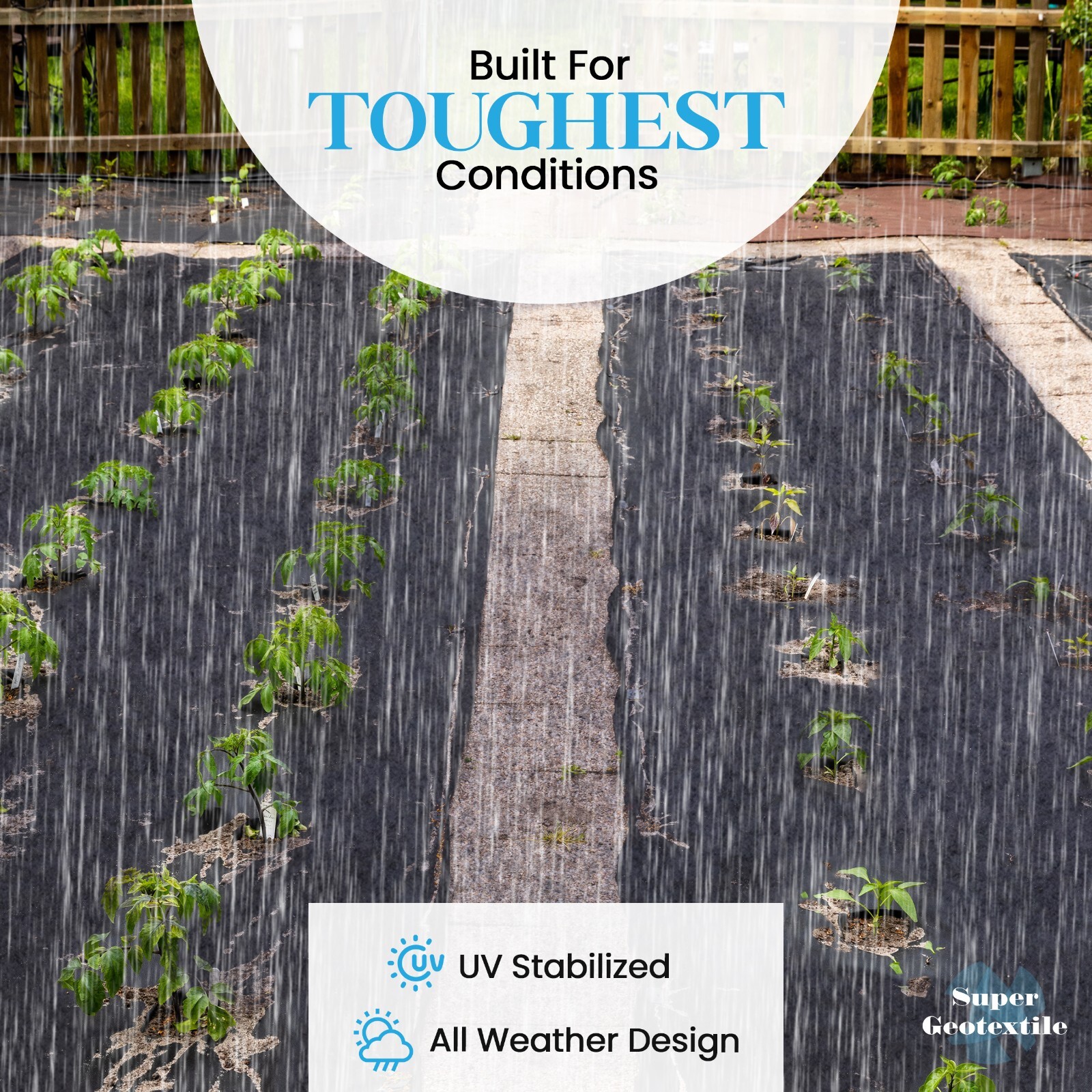 Super Geotextile Non Woven Geotextile Fabric- Landscaping Drainage Construction