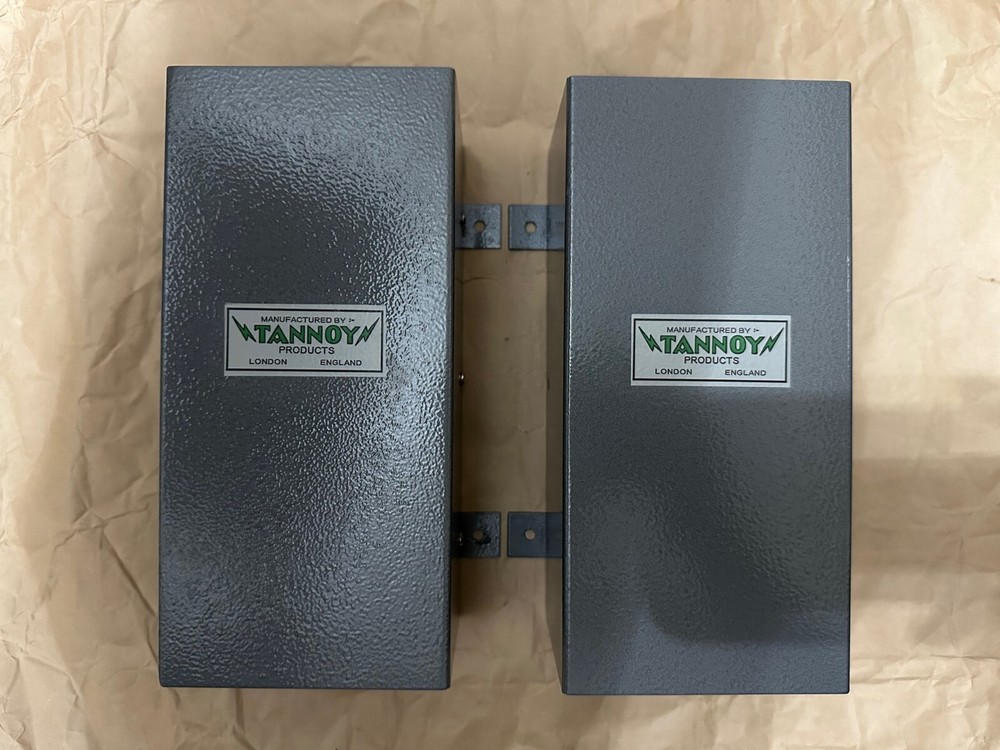 1 pair Tannoy silver red 12" 15" speaker crossover empty boxes replica