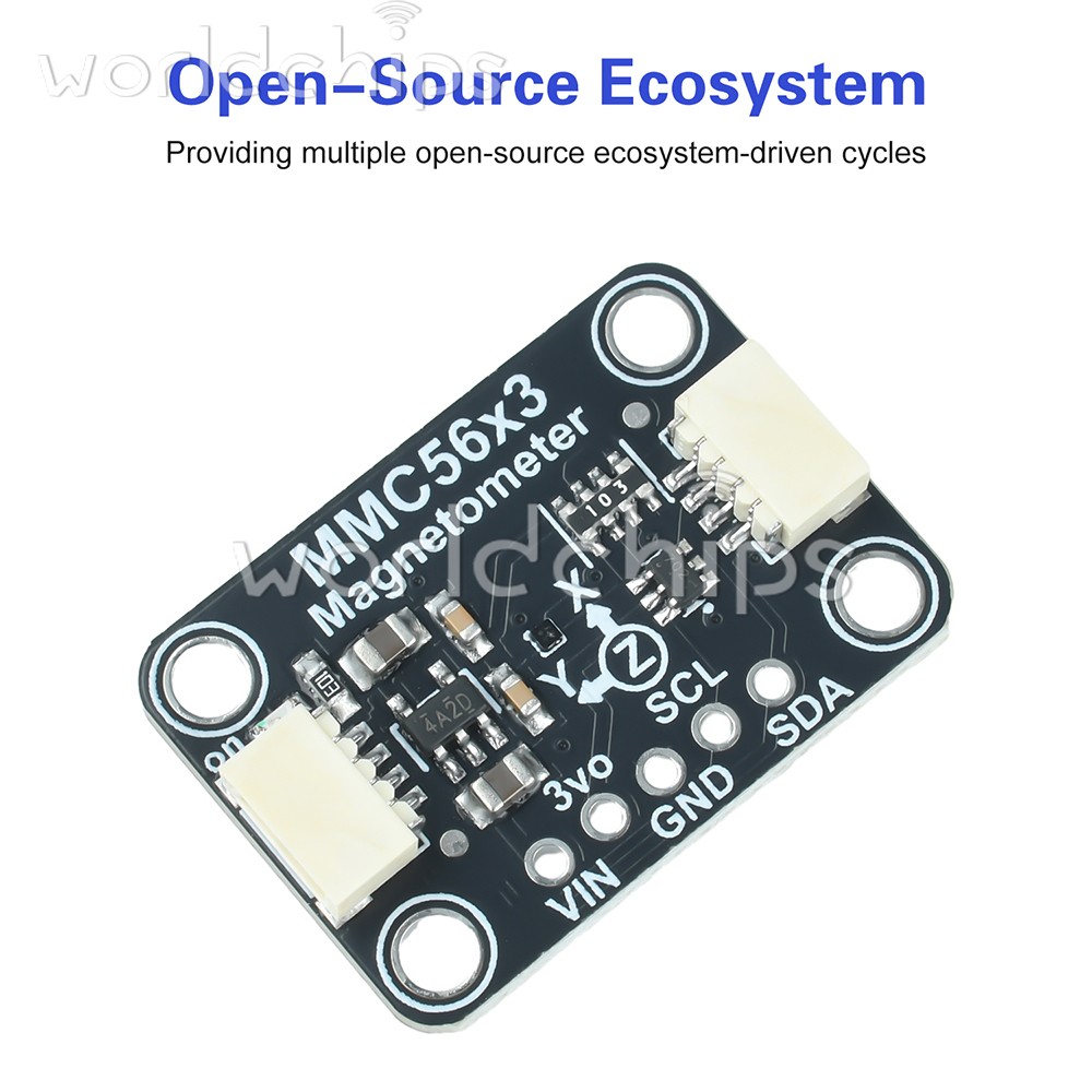 MMC5603 Three-axis Magnetometer Module Compatible with STEMMA QT/Qwiic interface