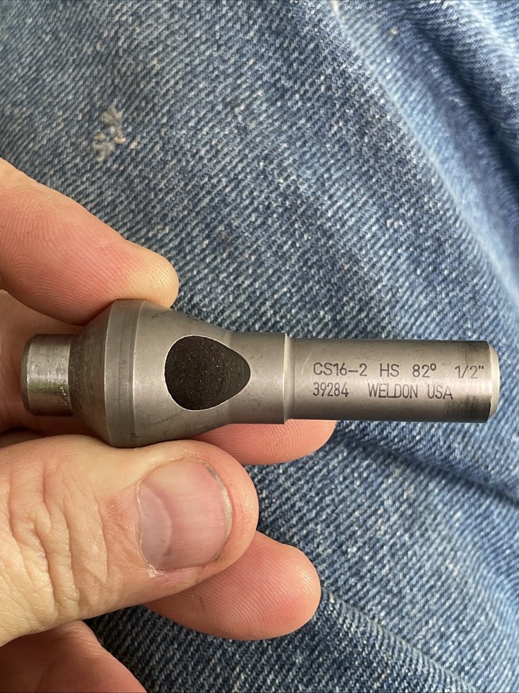 WELDON Countersink CS 16-2, 82° 1/2" HS, With Flat - USA Made