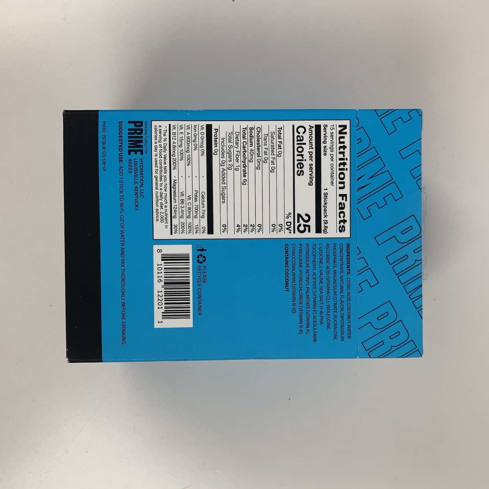 (5) Prime Hydration + Sticks BLUE RASPBERRY 75 Sticks Total READ