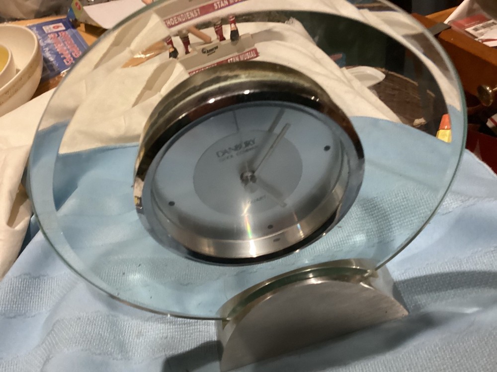 Lovely Danberry Mint Acryllic/Silver Working Clock
