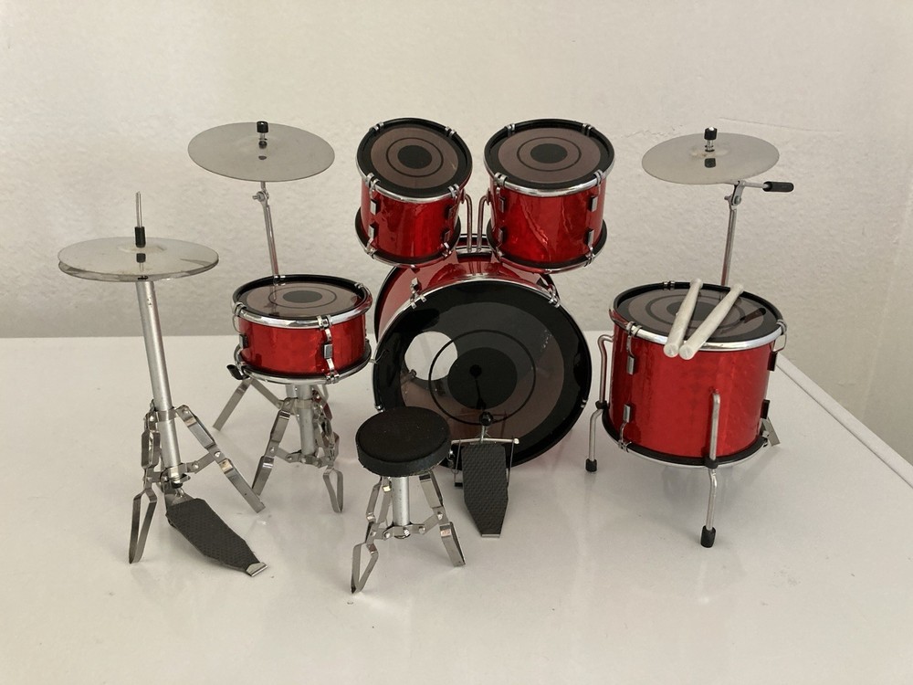 Miniature Red Drum Set, Drums Kit