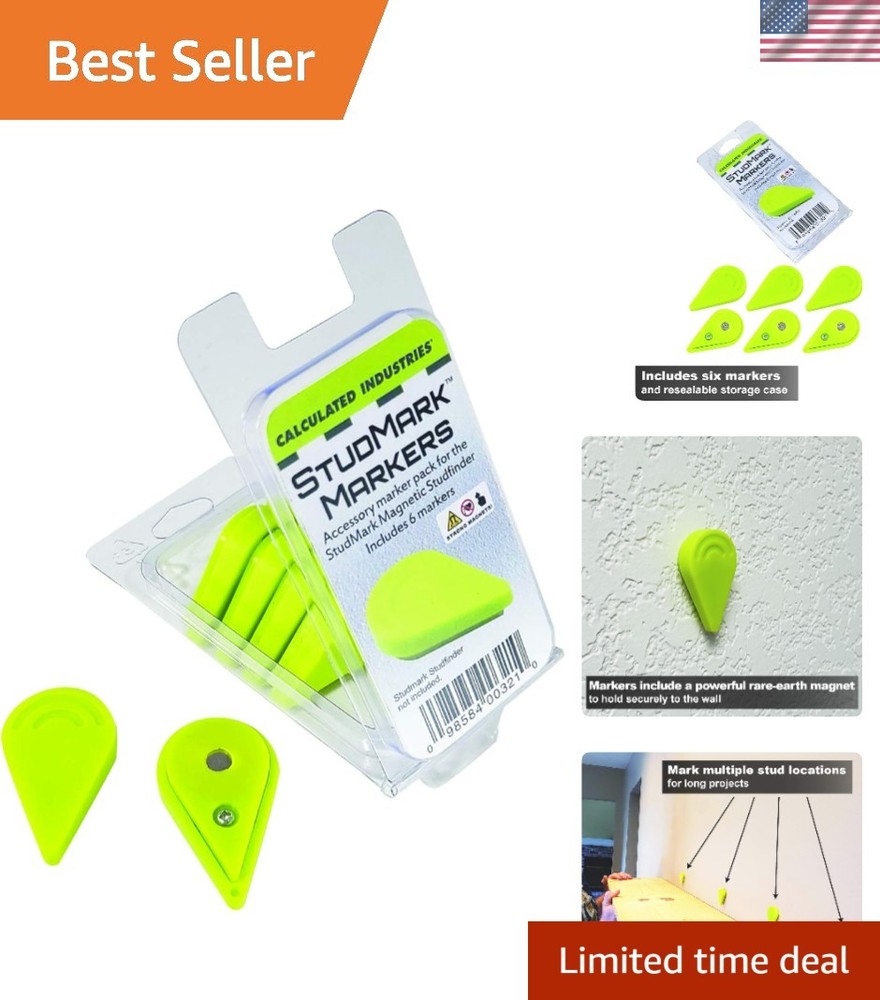 StudMark Replacement Markers – 6-Piece Neodymium Magnetic Set for DIY Projects