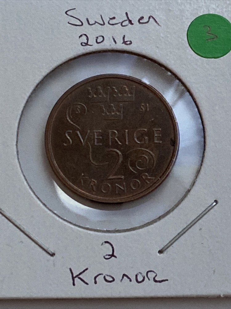 2016 Sweden 2 Kronen Coin B15