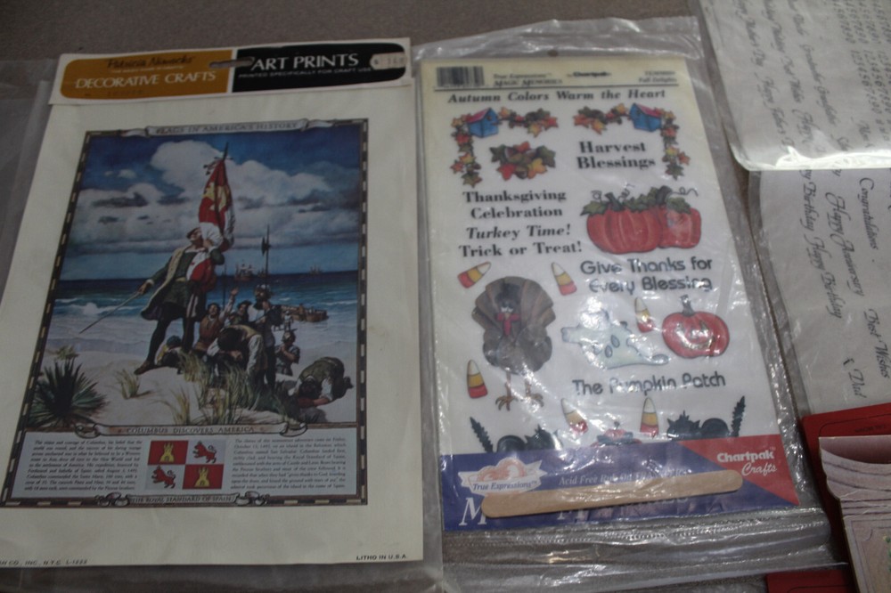 Vintage Rub-On and Water Applied Decals 7 Assorted Packages