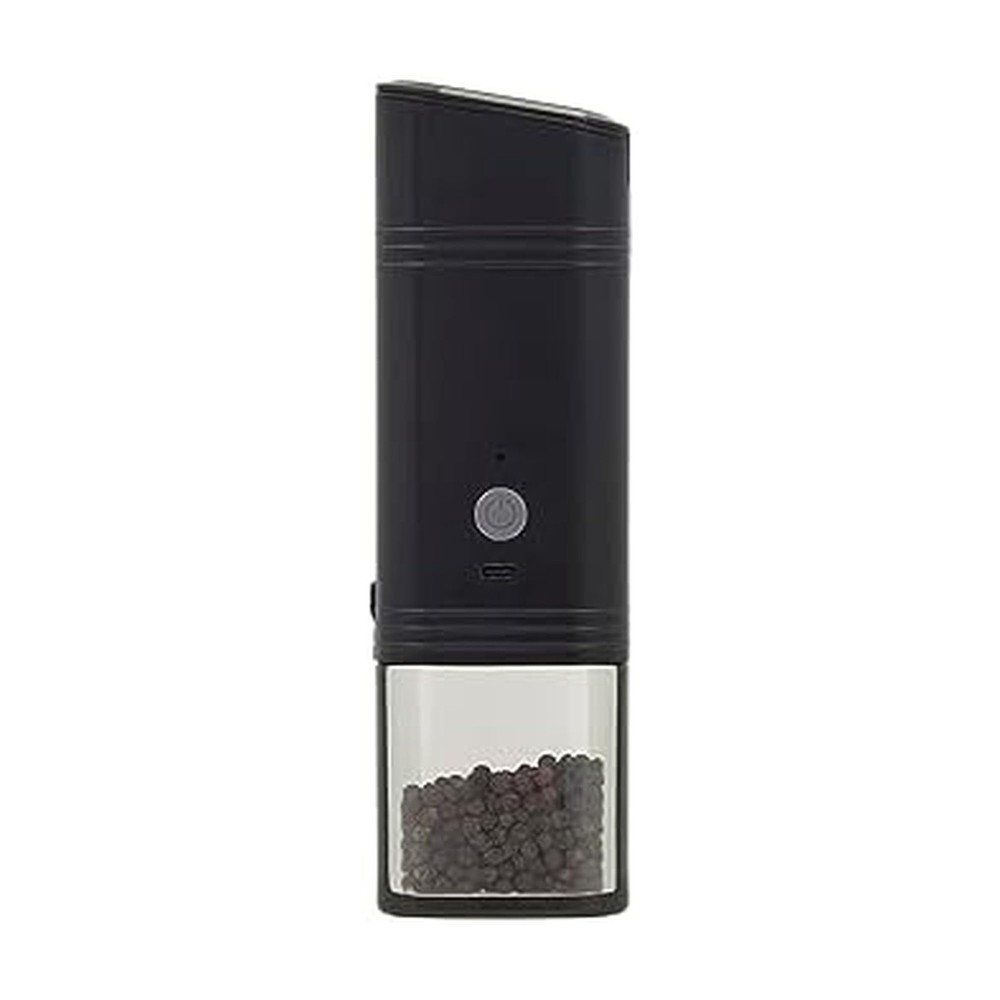 USB Rechargeable Feed Grinder, Filled With Peppercorns, Black