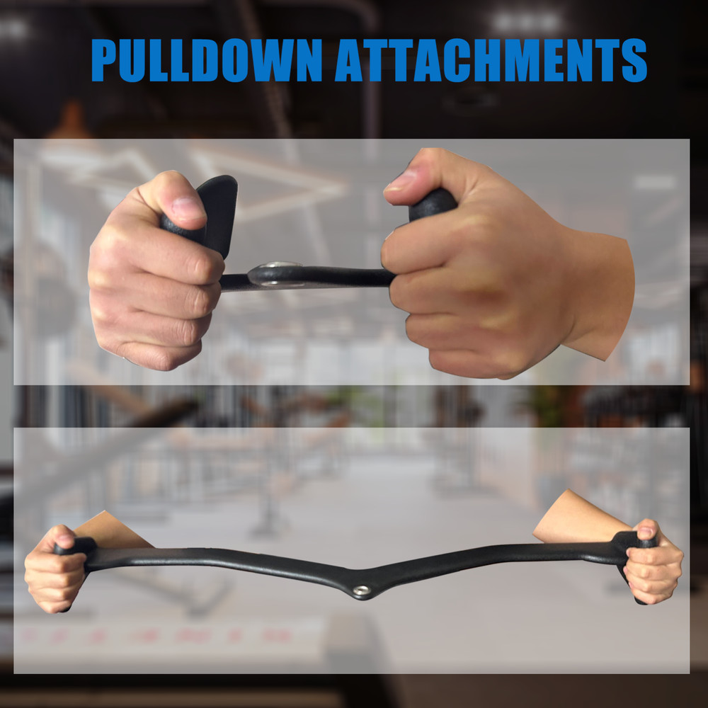 Fitness Rowing Pulley Cable Machine Attachment Handle Grips Lat Pull Down Bar