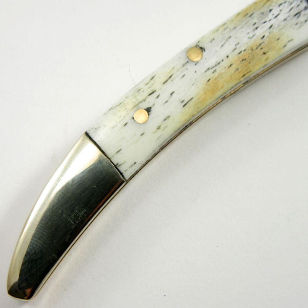 FOLDING POCKET KNIFE | 5.25" Rite Edge Bone Handle Silver Toothpick Blade