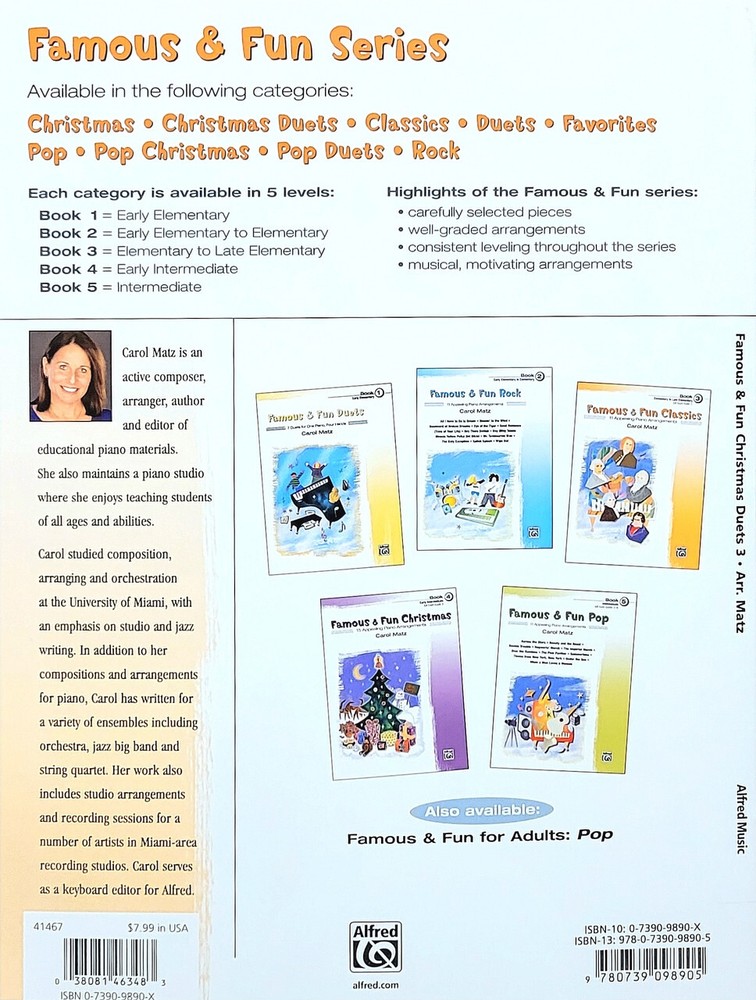 Famous & Fun Christmas Duets - Book 3