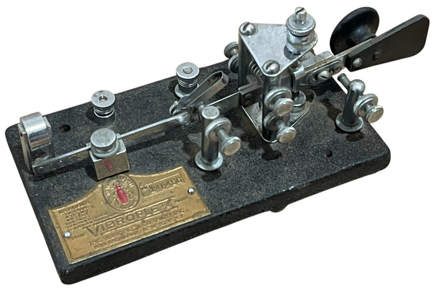 Vibroplex Champion Bug Morse Code Telegraph Key SN 148456 Ham Radio 1939-40s