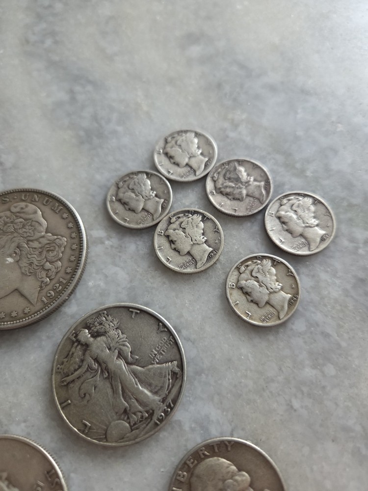 $6.10 Face Value 90% Junk Silver Mixed Lot