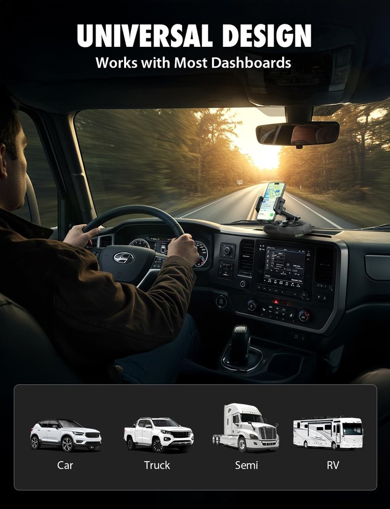 Bracketron NavMat Portable GPS Dash Pad Converts Windshield GPS Mount into Da...