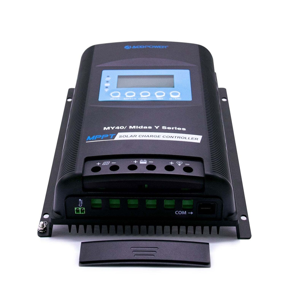 ACOPOWER Midas 40A MPPT Negative Ground Solar Panel Charge Controller LCD Displa