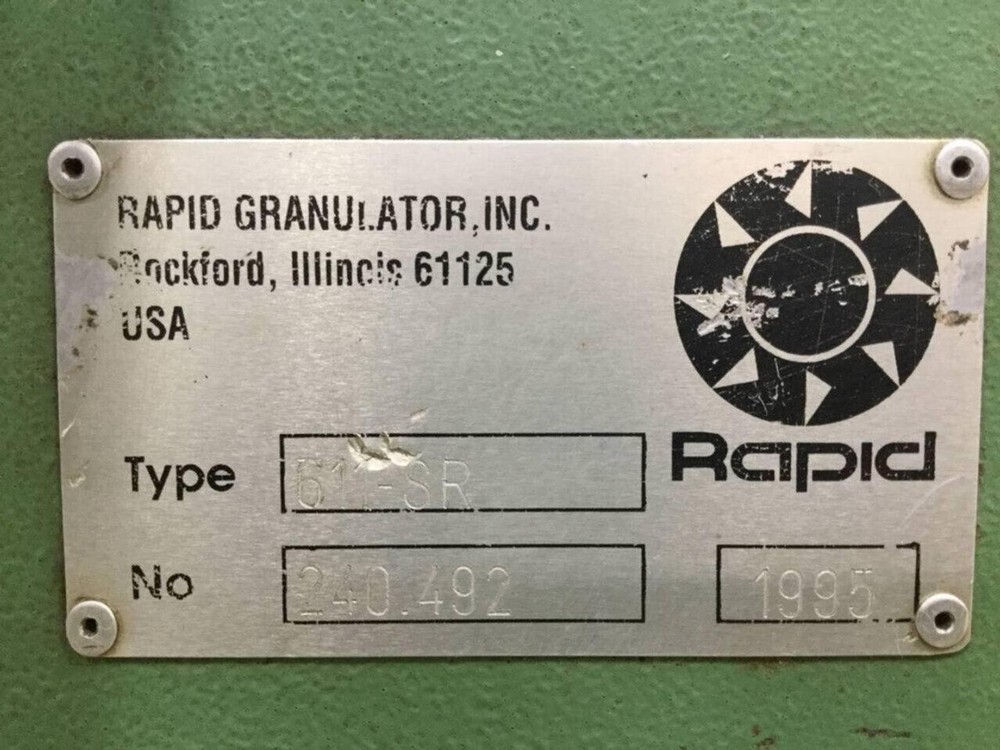 RAPID 3 HP Grinder / Granulator 611-SR Used #98833