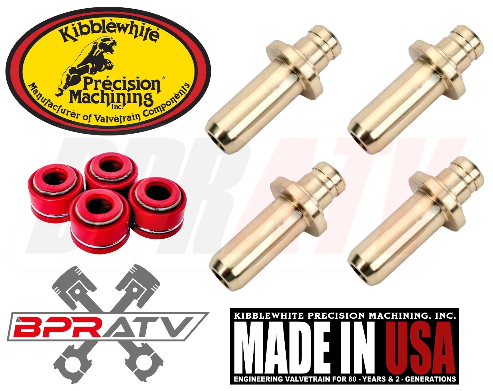 Polaris Predator 500 Kibblewhite Head Intake Exhaust Valve Guides & Viton Seals
