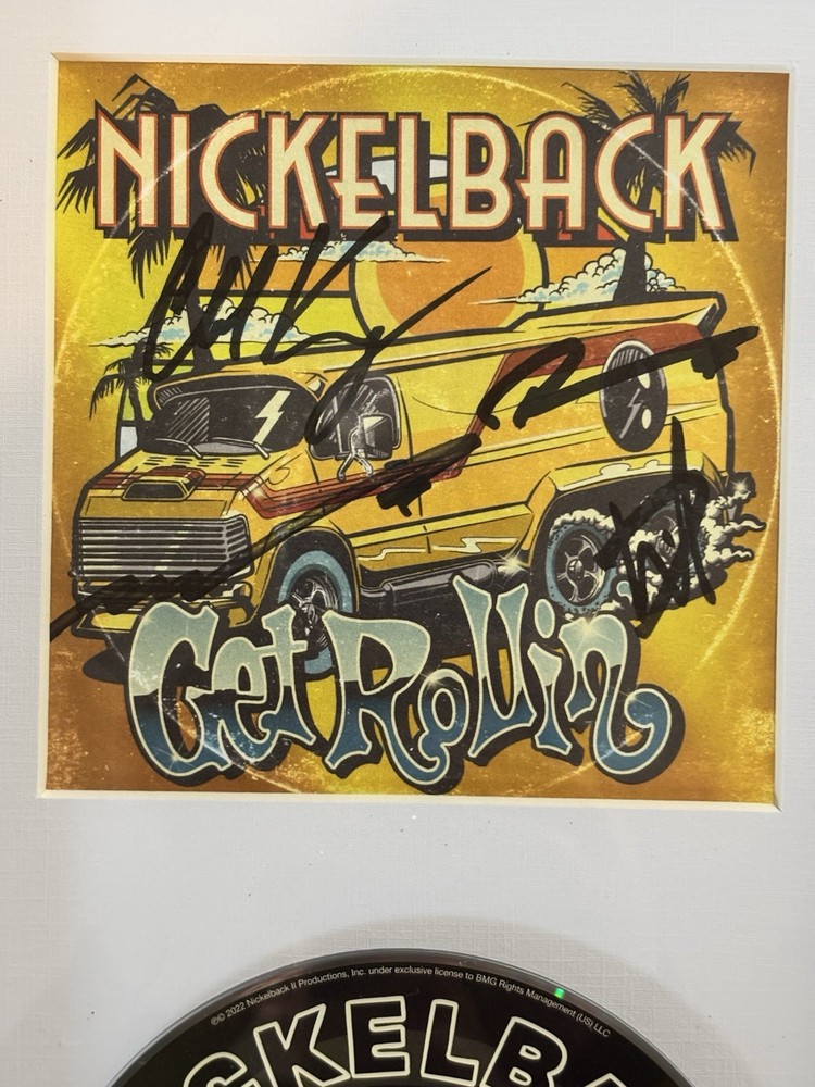 Nickelback Autographed Signed Framed CD Get Rollin' ACOA