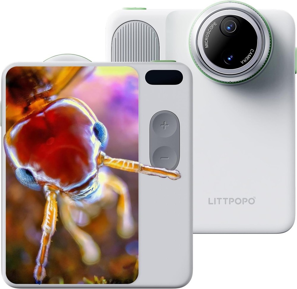 LiTTPOPO MicroCam X1 4K Digital Camera with 400X Microscope