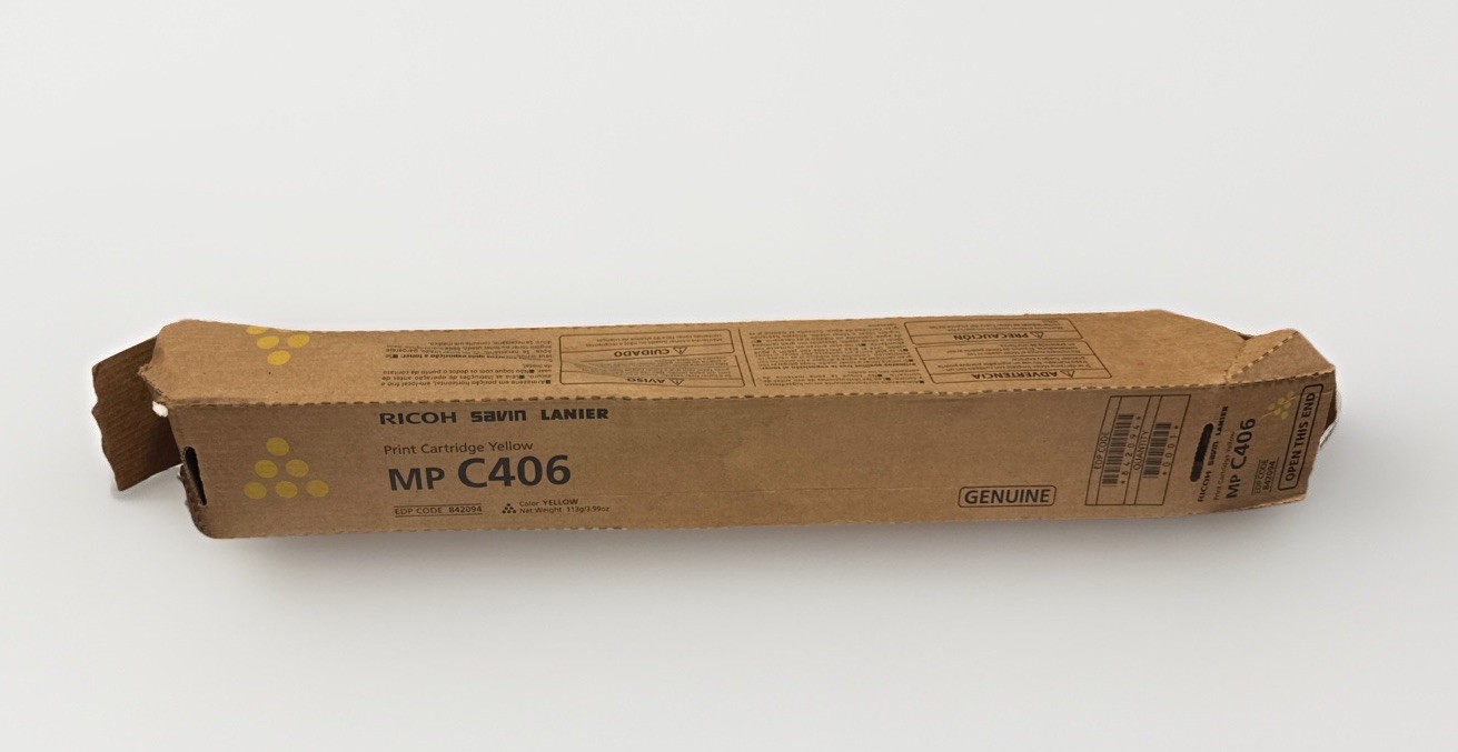 Genuine Ricoh Savin Lanier 842094 Print Cartridge YELLOW MP C406 MP C306