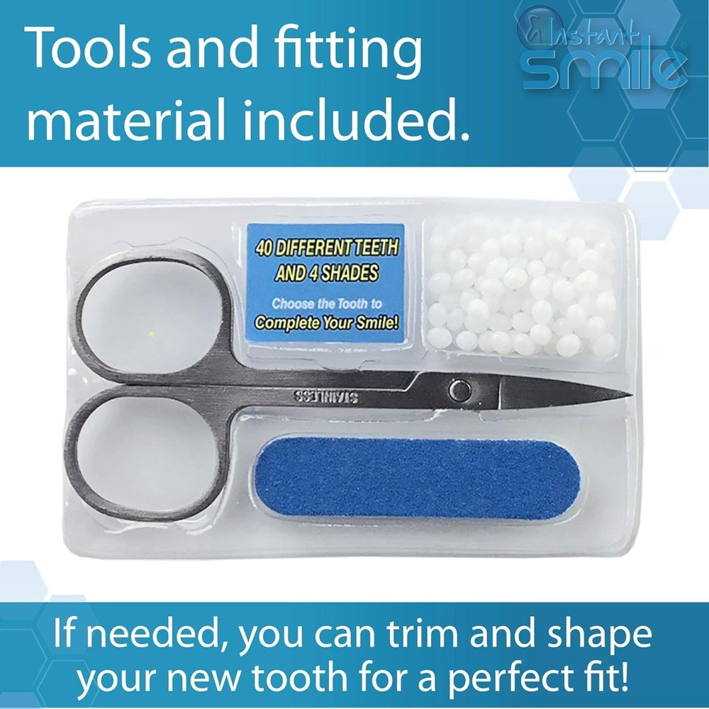 Realistic Tooth Replacement Kit - Replace Missing Teeth with Ease & Confidence
