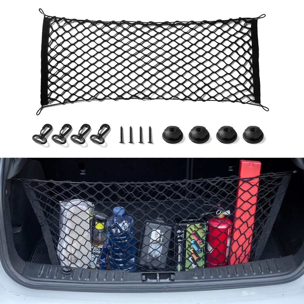 Cargo Net Stretchable Car Exterior Accessories Adjustable Elastic Trunk Storage