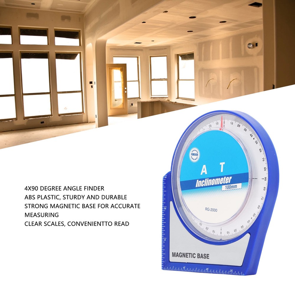 4x90 Degree Angle Finder Inclinometer Protractor Angle Measuring Locator Tool