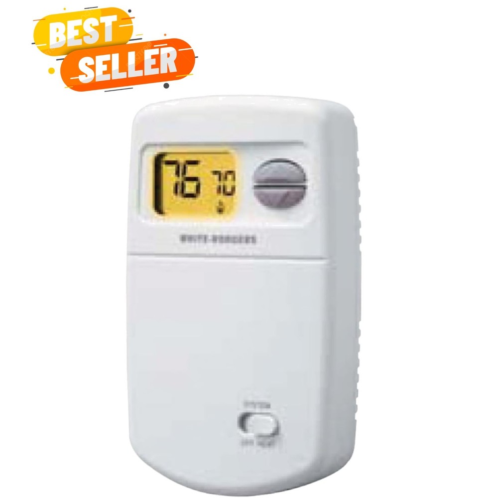Compact Non-Programmable Heat Only Thermostat for Single-Stage Systems, White