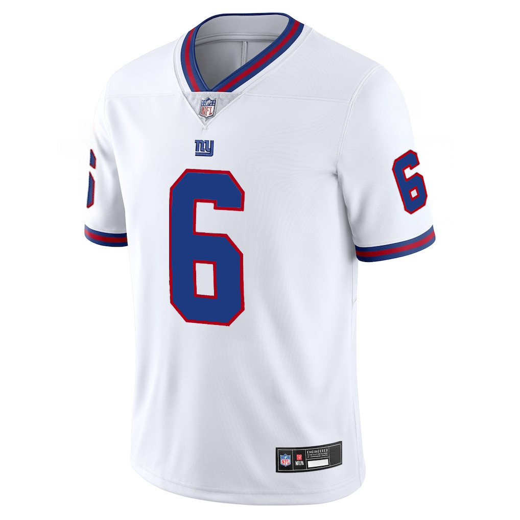Men's Giants #6 Jaxson Dart White Alternate Game Stitched Player Jersey All Size