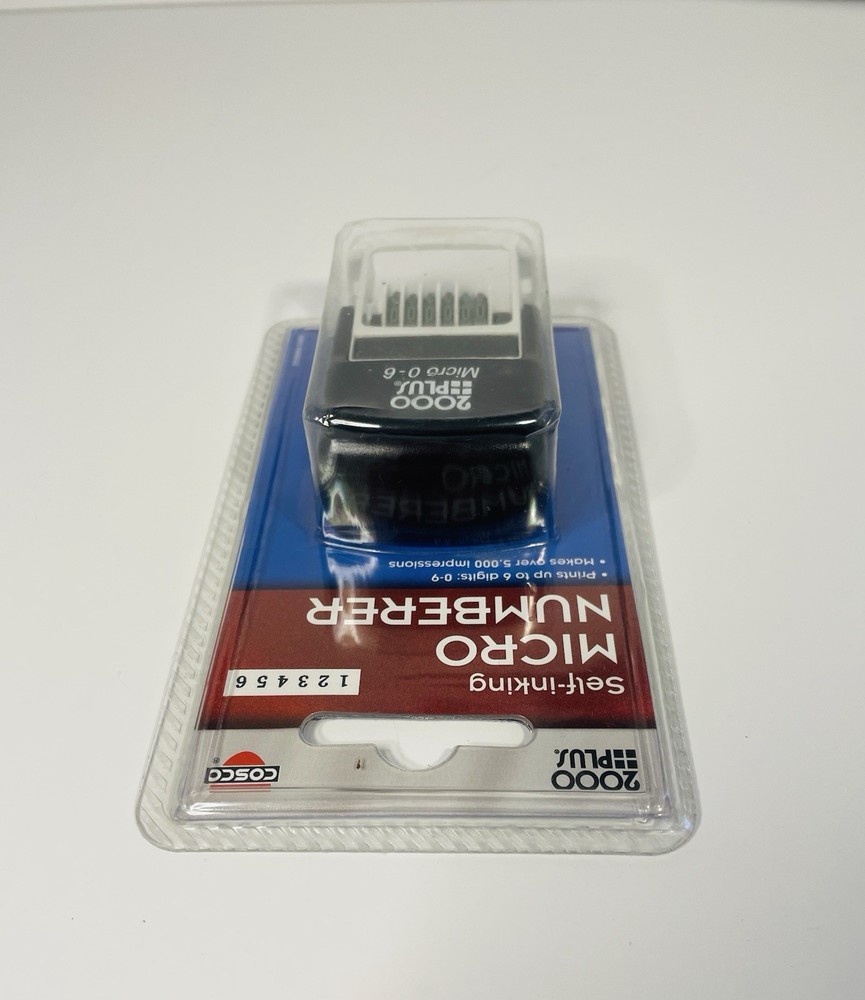 2000 PLUS Self-Inking Numberer Stamp 6-Bands Black