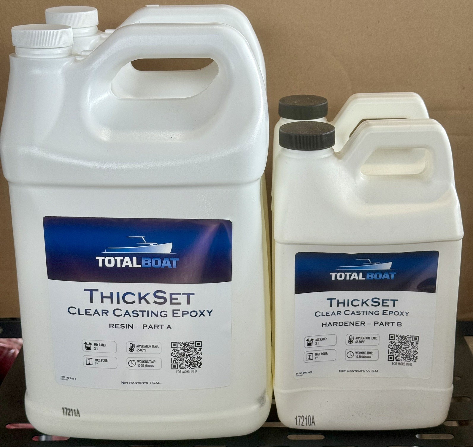 TotalBoat Thickset Clear Casting Epoxy Kit 2.6 Gallons