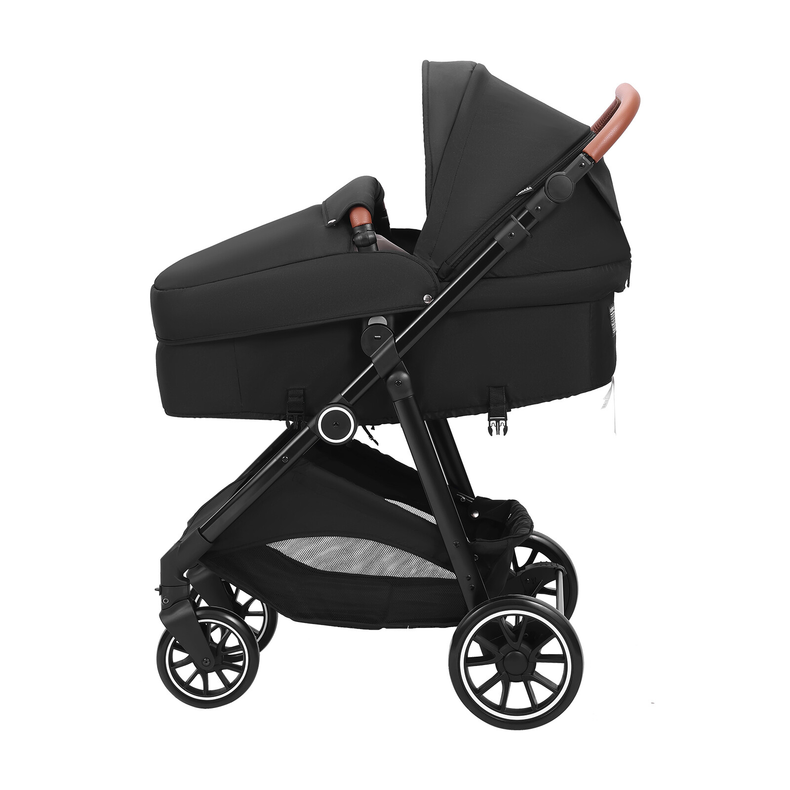 VEVOR Convertible Baby Infant Stroller Foldable Pushchair with Bassinet Black
