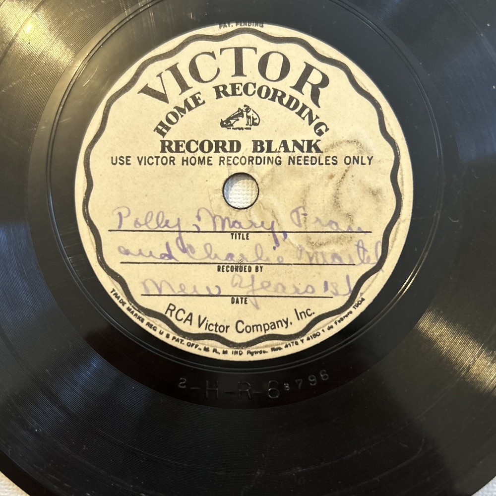 VICTOR HOME RECORDING RECORD BLANK 1930’s