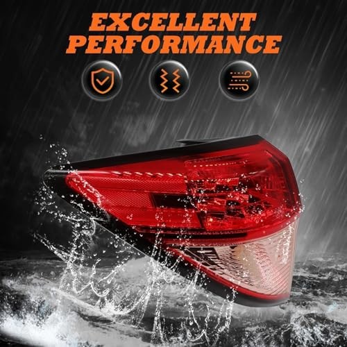 Driver Side Outer Tail Light Red Compatible with HRV HR-V 2016 2017 2018 Left