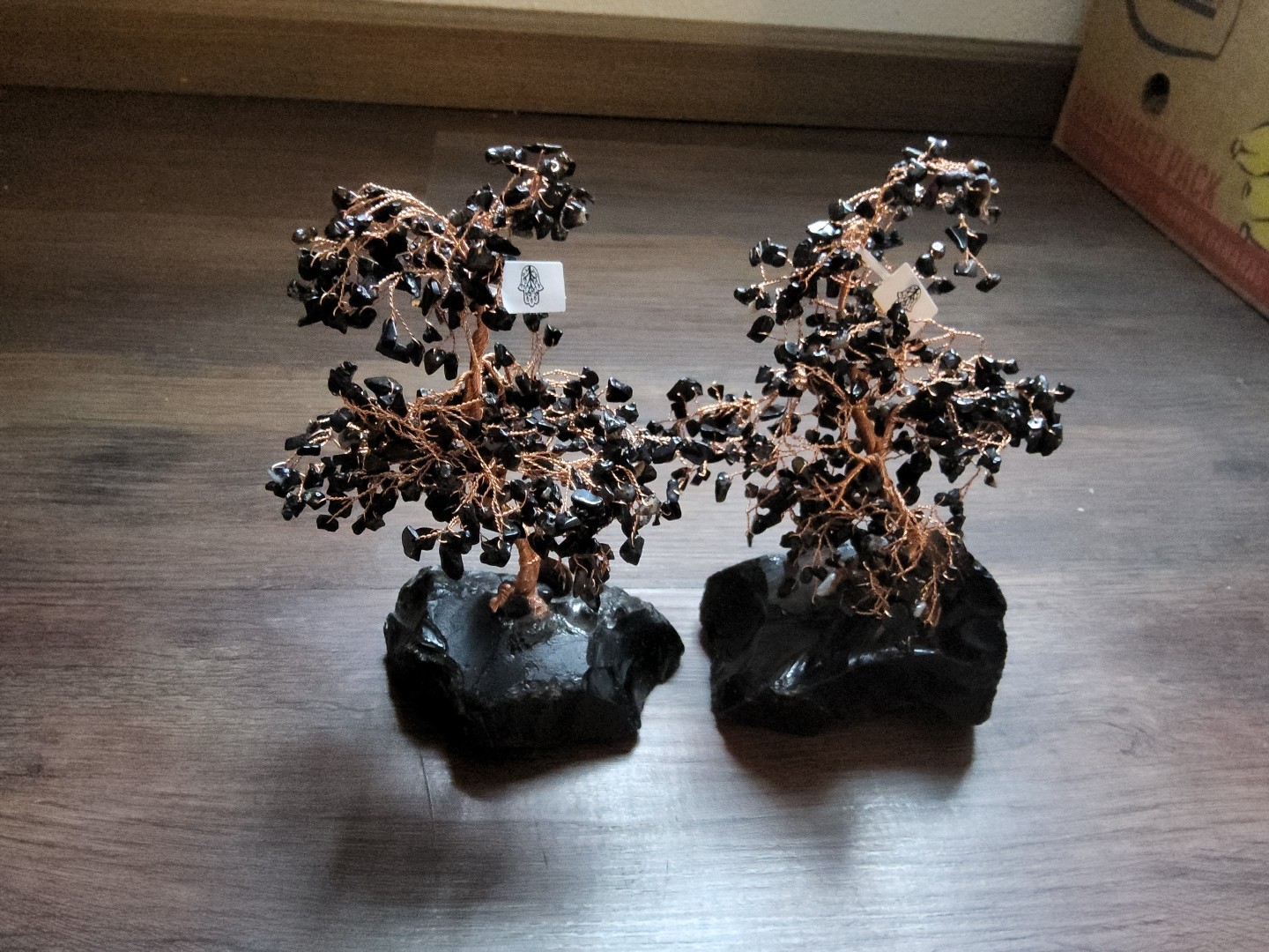 Lot of 2- Karma & Luck Black Onyx Feng Shui Tree Grounded Awareness HDPJ556