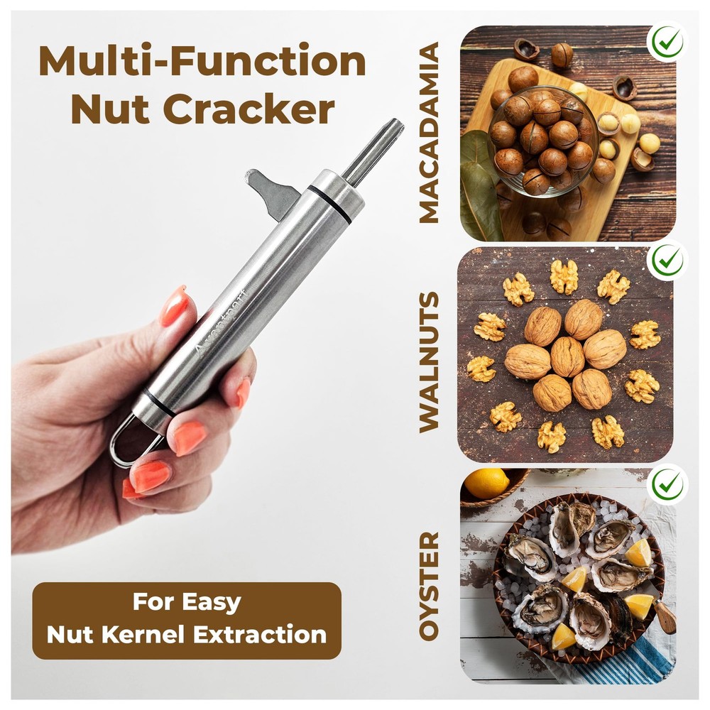Walnut Cracker tool with Pick Stainless Steel kitchen Gadgets Design. Wal nut...