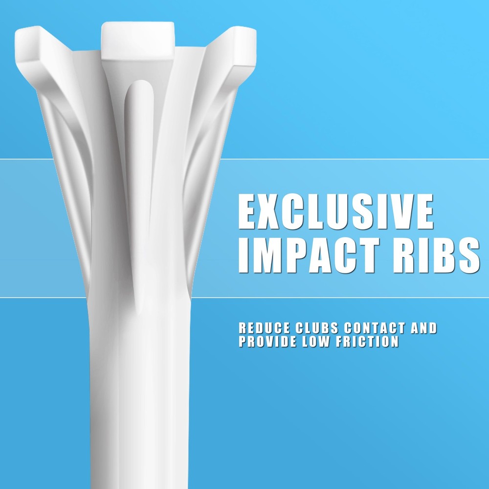 Plastic Golf Tees Assorted Sizes, Professional 170 Pack Pro, White