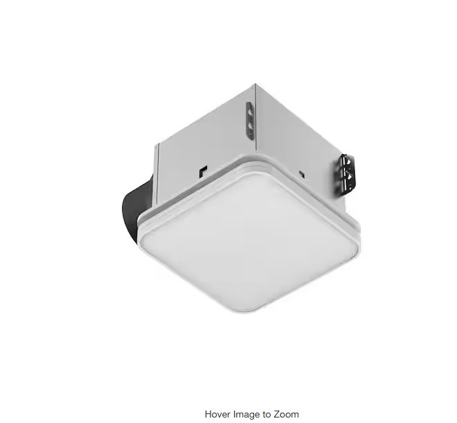Commercial Electric 80 /110 CFM Ceiling Mount Room Side Installation Square