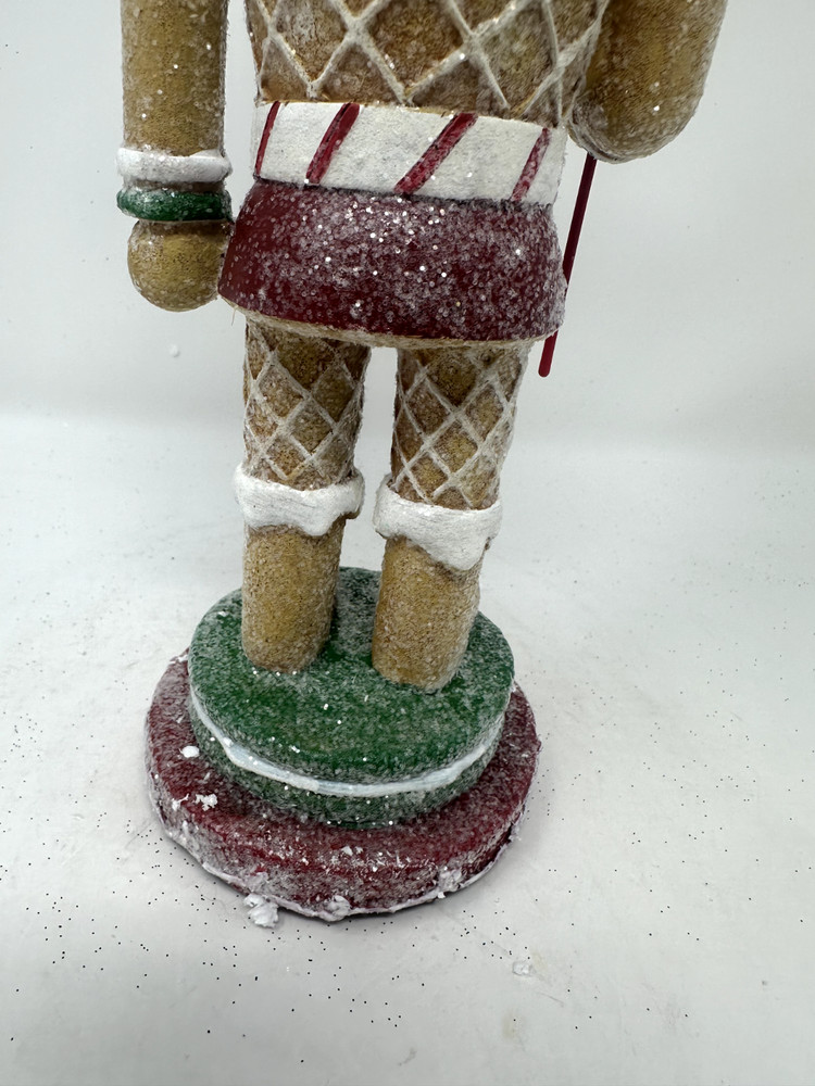 Glittered Gingerbread Nutcrackers, Candyland Nutcracker, Christmas, NEW 12.5"