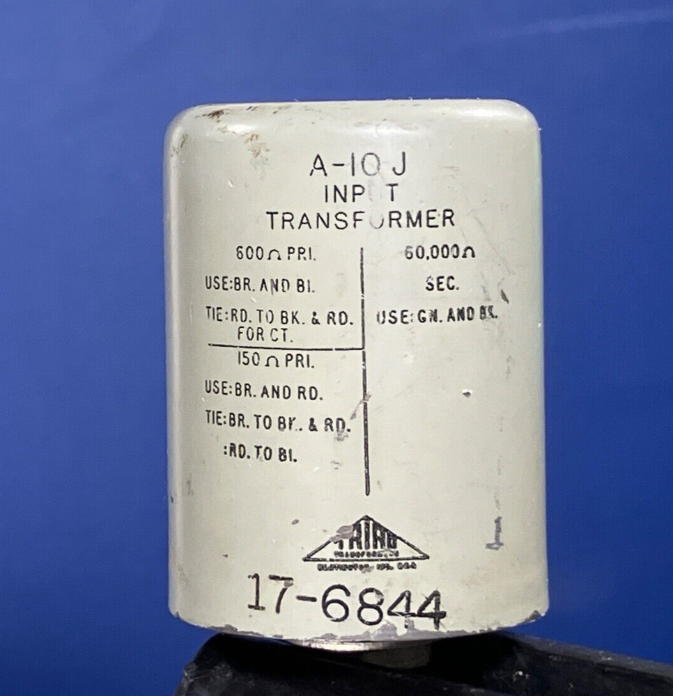 TRIAD A-10J Audio Input Transformer, Tested & Working - Rare -