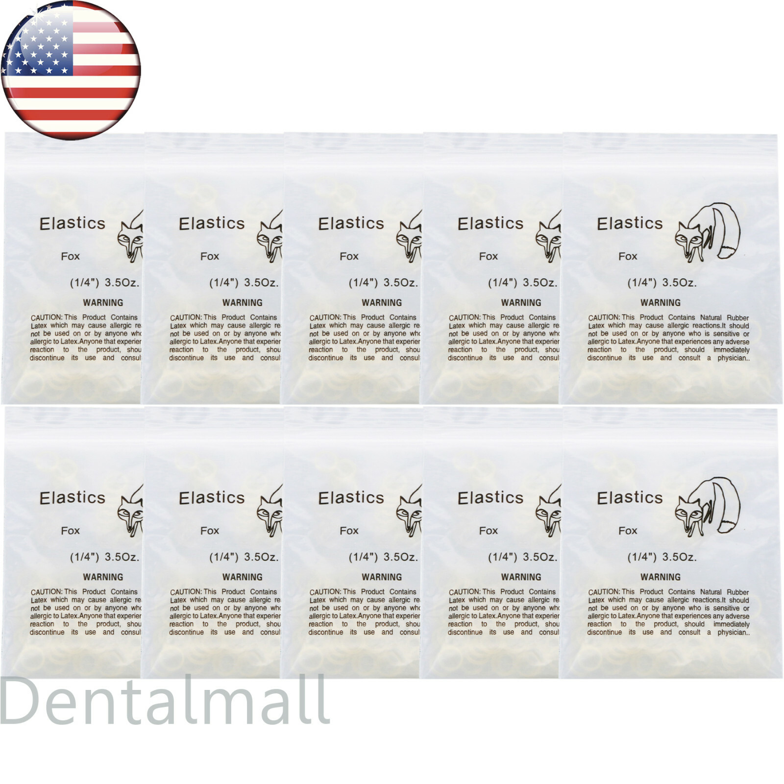 US Dental Orthodontic Rubber Bands Ortho Elastics Latex Braces 3.5 5.0 6.5 OZ